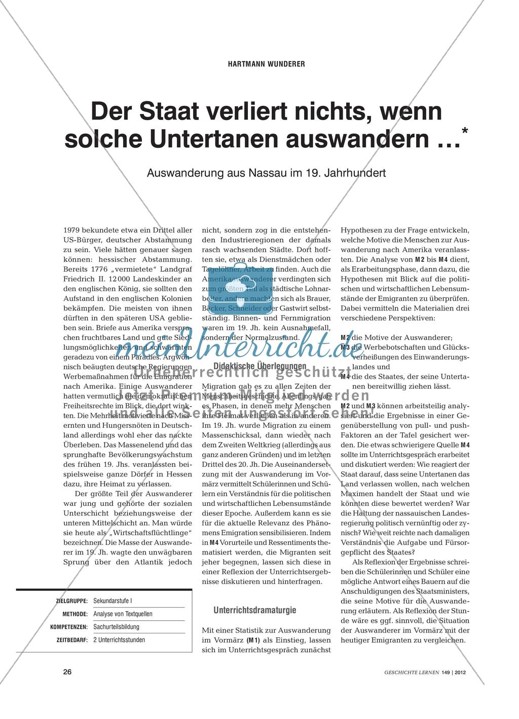 Der amerikanische Traum: Auswanderung aus Nassau im 19. Jahrhundert Preview 1