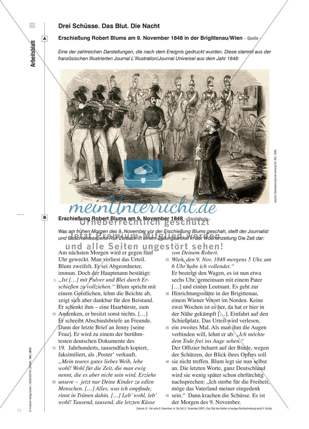 Eine Alternative zum Lehrbuch-Kapitel Vormärz und 1848/49 am Fall des Robert Blum Preview 5