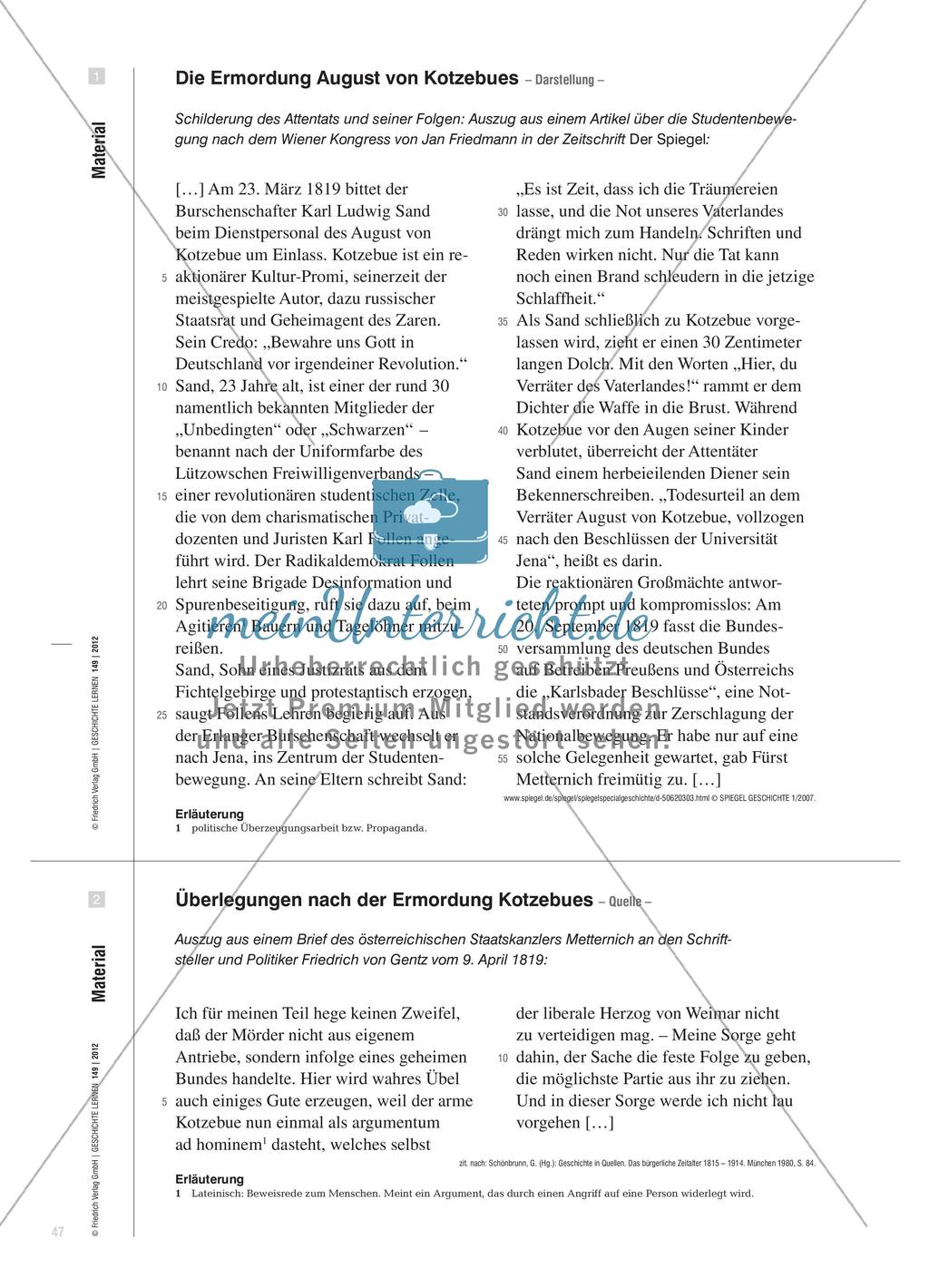 Die Anfänge des Terrorismus: Das Attentat Karl Ludwig Sands Preview 4
