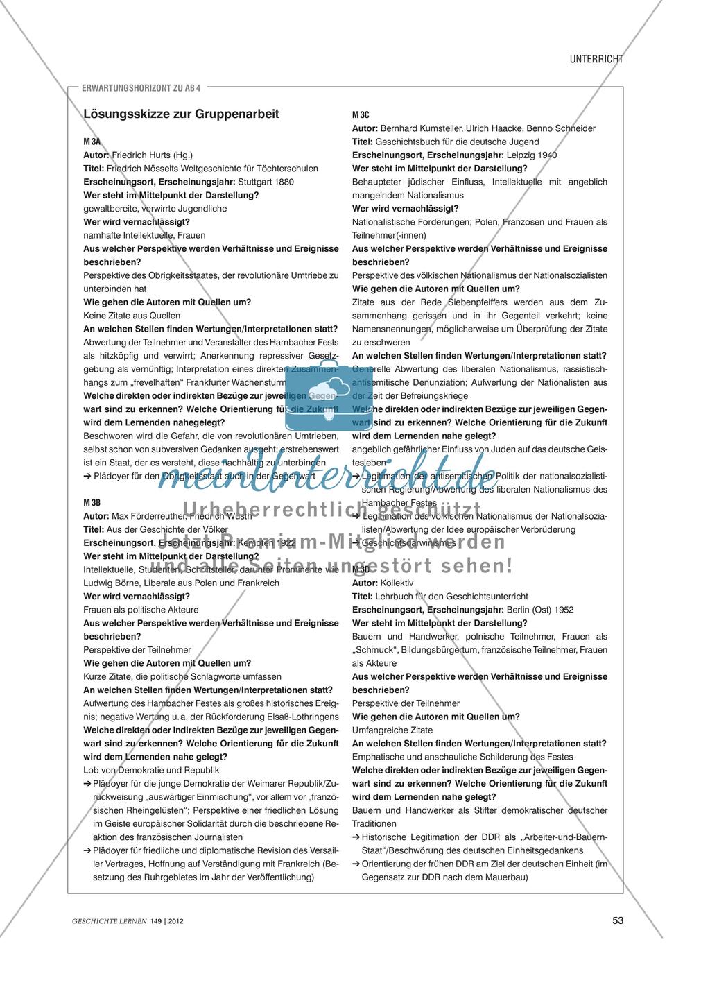 Analyse von Darstellungen des Hambacher Festes in deutschen Schulbüchern Preview 4