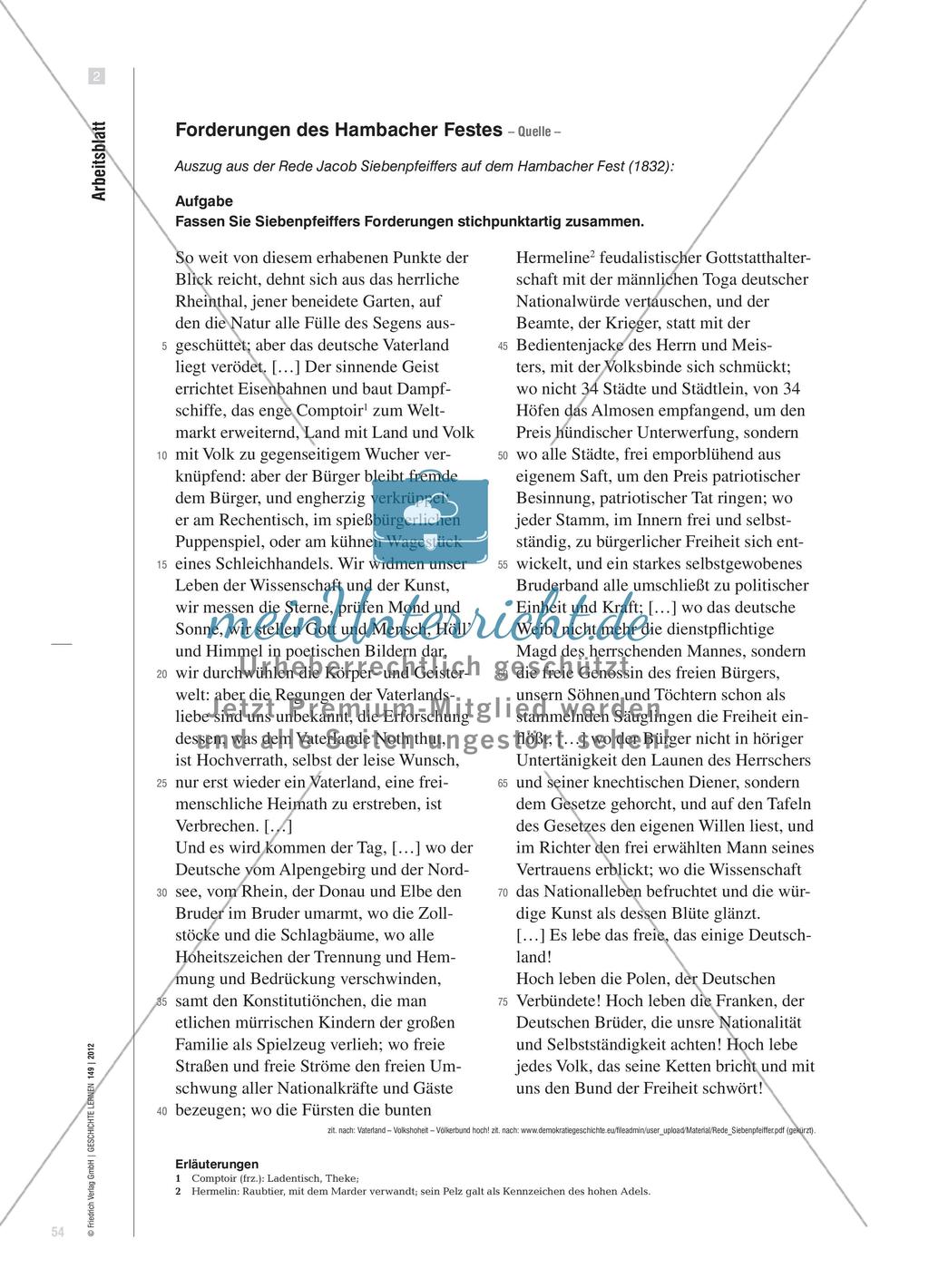 Analyse von Darstellungen des Hambacher Festes in deutschen Schulbüchern Preview 5