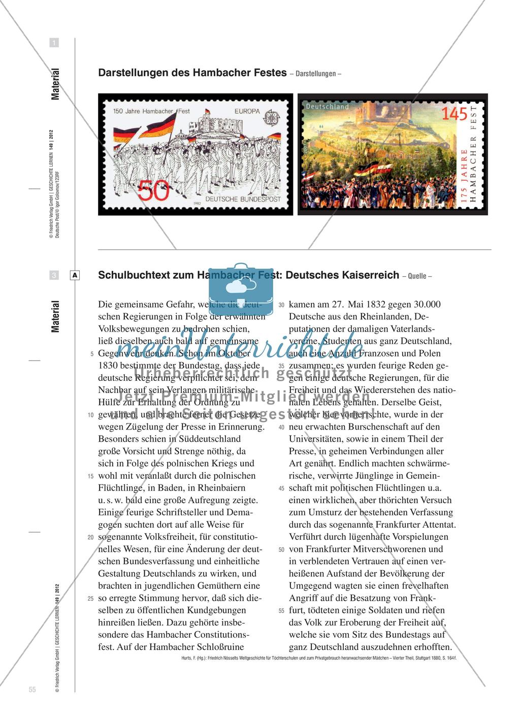 Analyse von Darstellungen des Hambacher Festes in deutschen Schulbüchern Preview 6