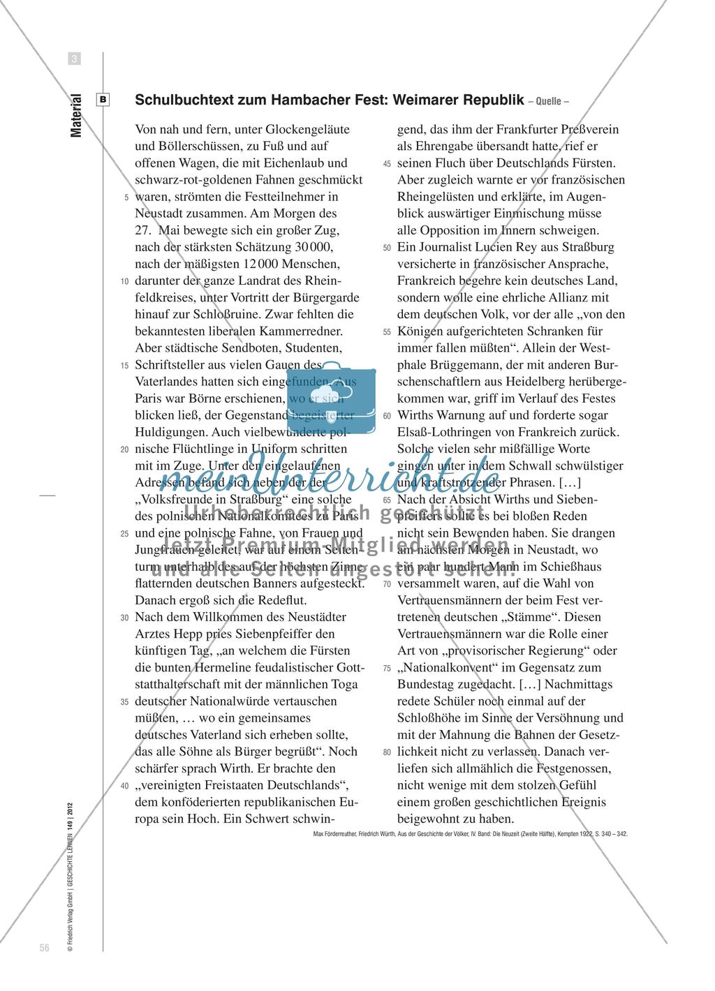Analyse von Darstellungen des Hambacher Festes in deutschen Schulbüchern Preview 7