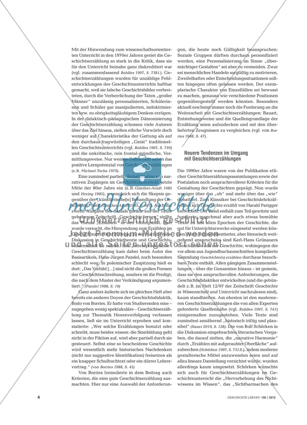 Geschichtserzählungen aus fachdidaktischer und fachwissenschaftlicher Perspektive Preview 3