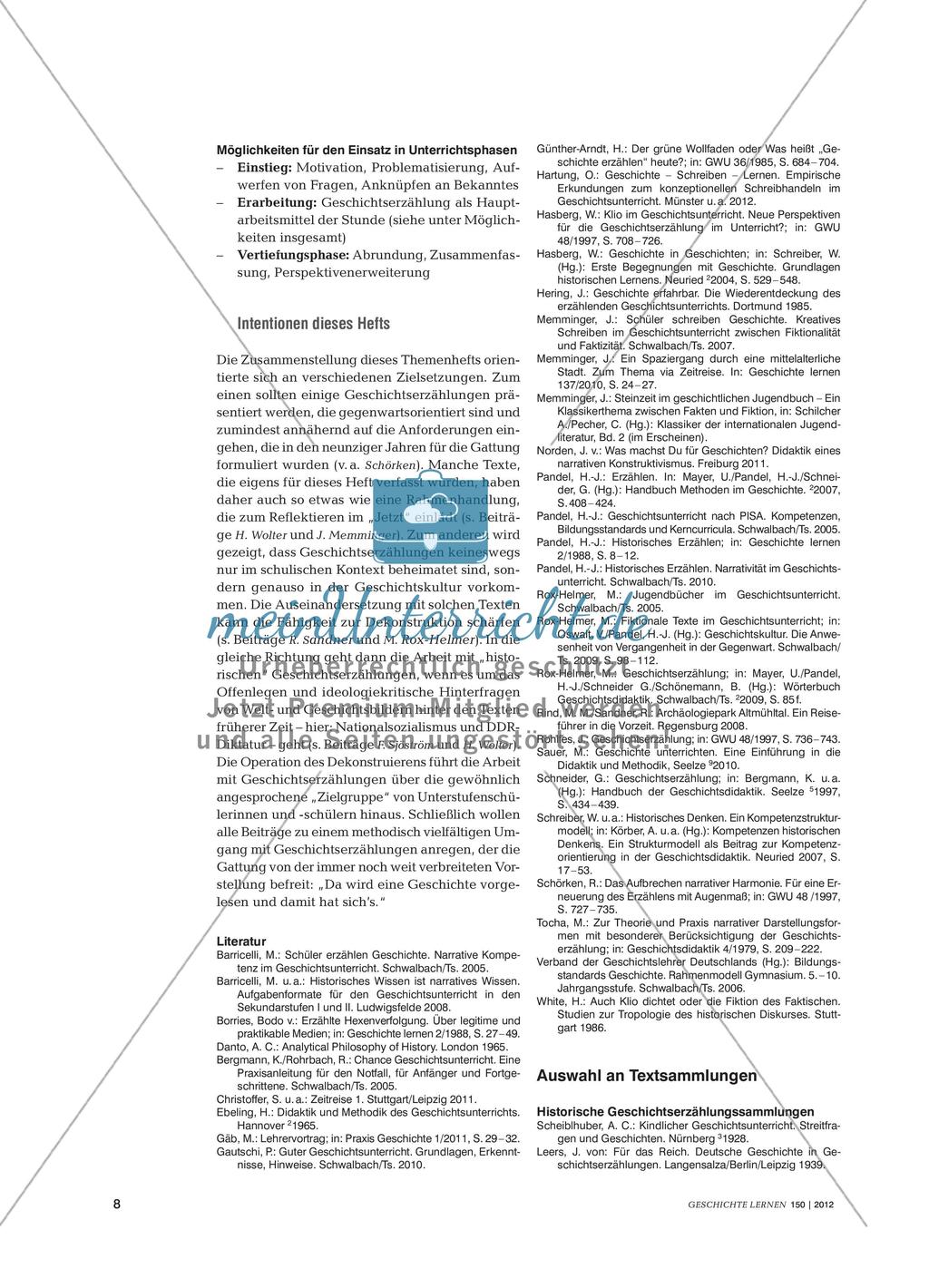 Geschichtserzählungen aus fachdidaktischer und fachwissenschaftlicher Perspektive Preview 7