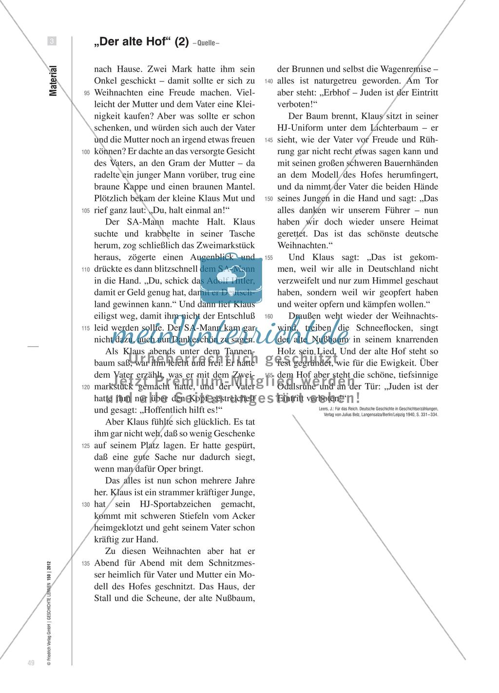 Das ideologiekritische Verfahren bei einer Geschichtserzählung aus der Zeit des Dritten Reichs Preview 6