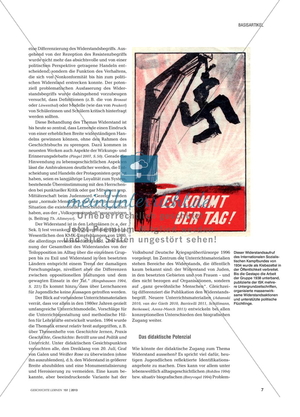Widerstand gegen den Nationalsozialismus aus fachdidaktischer und fachwissenschaftlicher Perspektive Preview 6