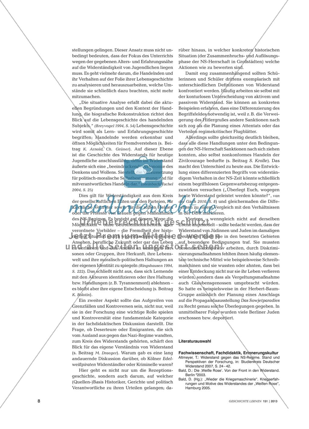 Widerstand gegen den Nationalsozialismus aus fachdidaktischer und fachwissenschaftlicher Perspektive Preview 7