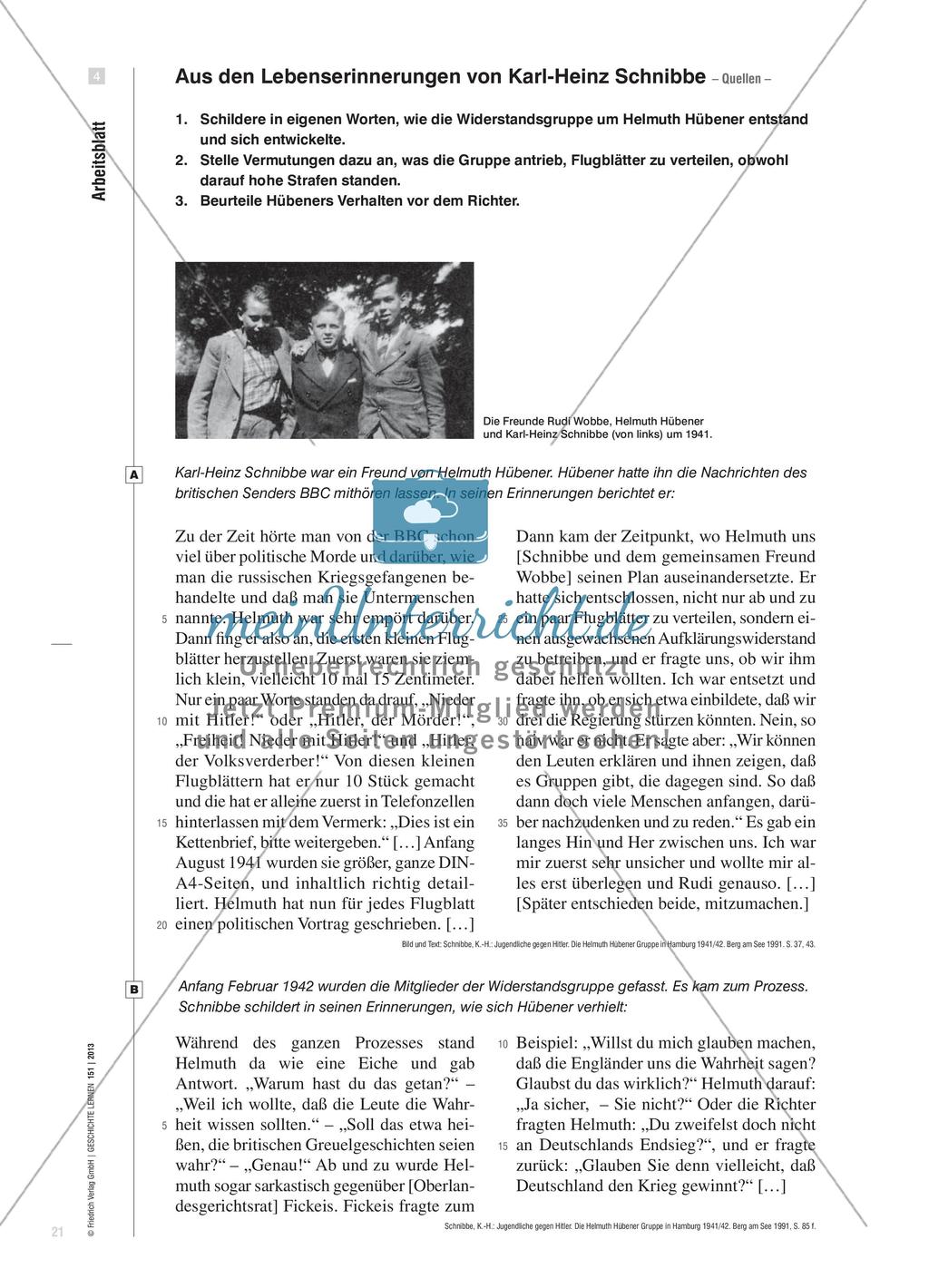 Die Widerstandsgruppe um Helmuth Hübener: Widerstand aus Drang nach Wahrheit und Gerechtigkeit Preview 6