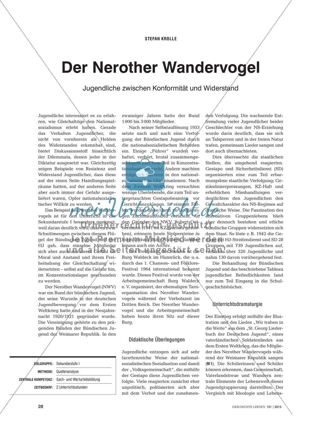 Der Nerother Wandervogel: Jugendliche zwischen Konformität und Widerstand Preview 1