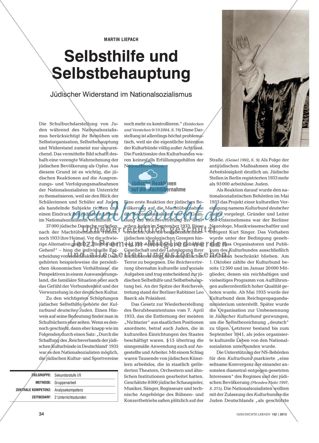 Selbsthilfe und Selbstbehauptung: Jüdischer Widerstand im Nationalsozialismus Preview 1