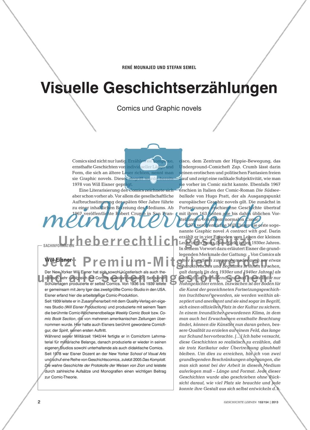 Visuelle Geschichtserzählungen - Comics und Graphic novels Preview 1