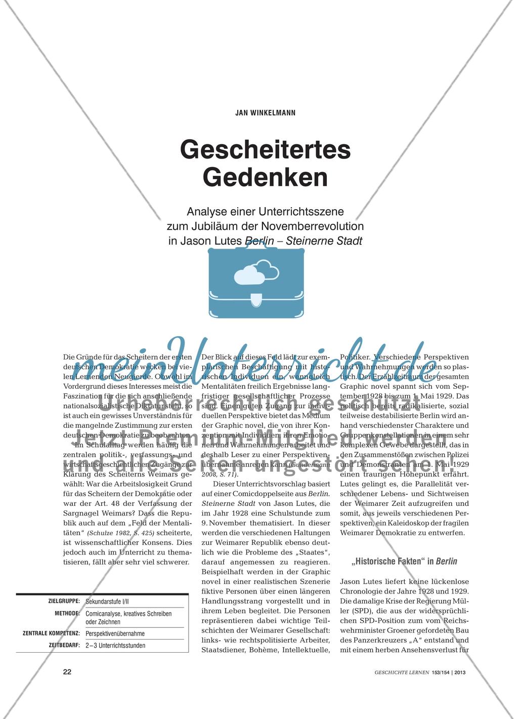 Gescheitertes Gedenken Preview 1