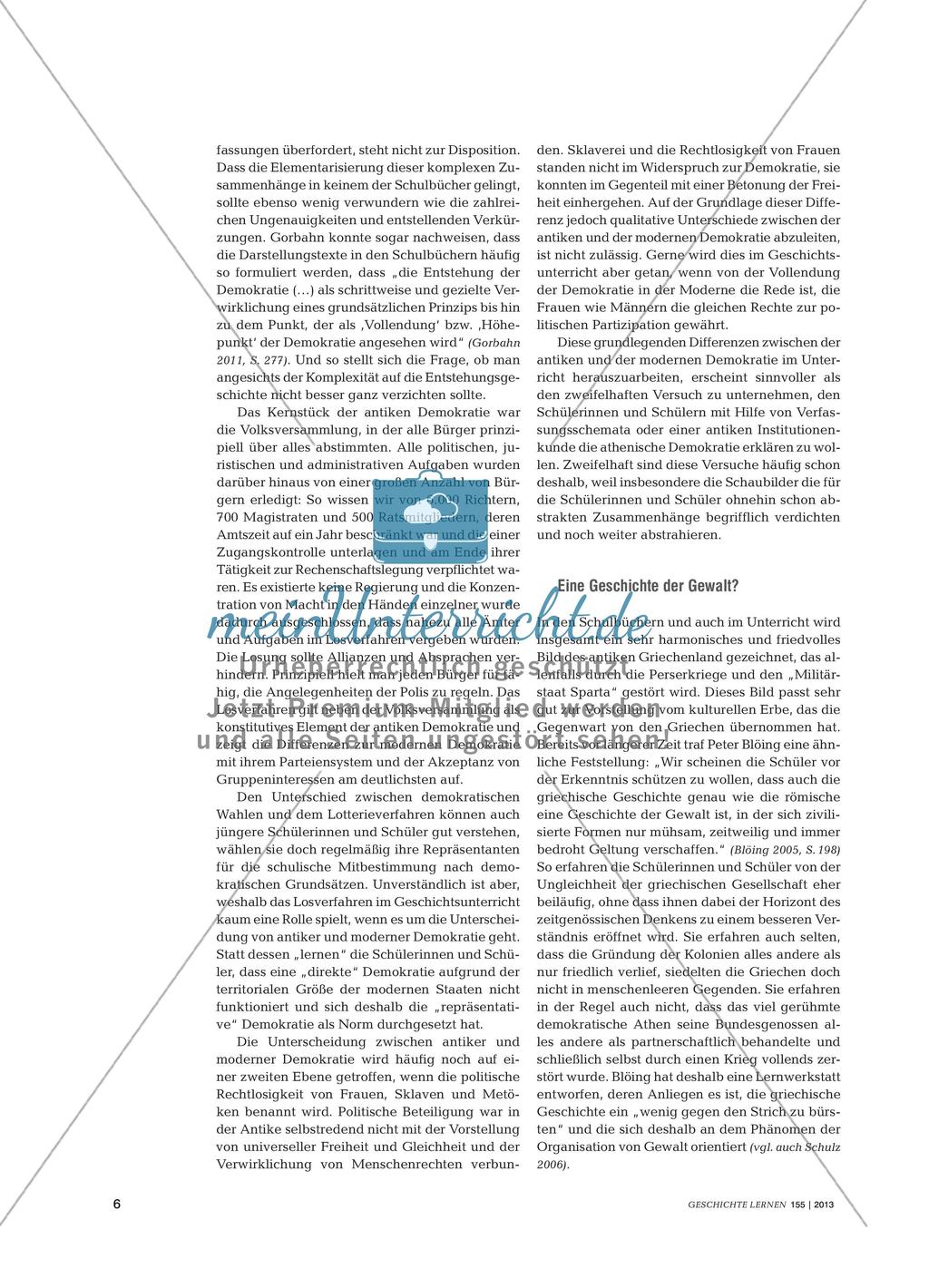 Griechische Antike im Geschichtsunterricht der Sekundarstufe I: Fachdidaktische und fachwissenschaftliche Hinweise Preview 5