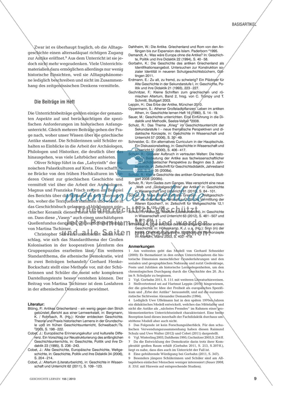 Griechische Antike im Geschichtsunterricht der Sekundarstufe I: Fachdidaktische und fachwissenschaftliche Hinweise Preview 8