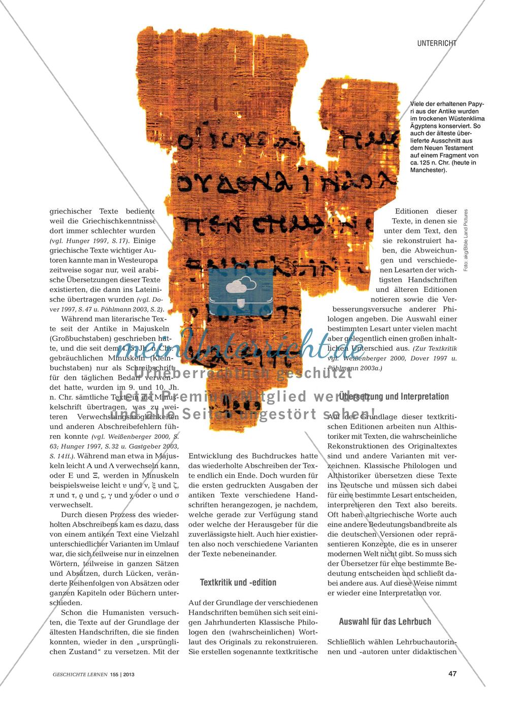 Der Ursprung von Textquellen aus der griechischen Antike Preview 2