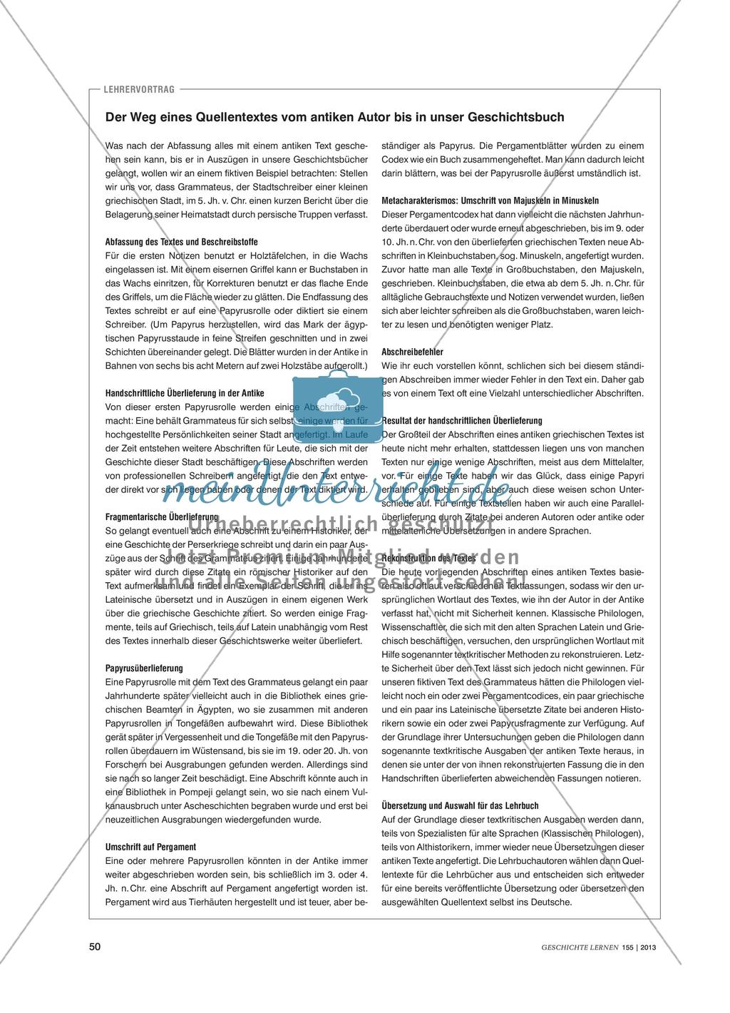 Der Ursprung von Textquellen aus der griechischen Antike Preview 5