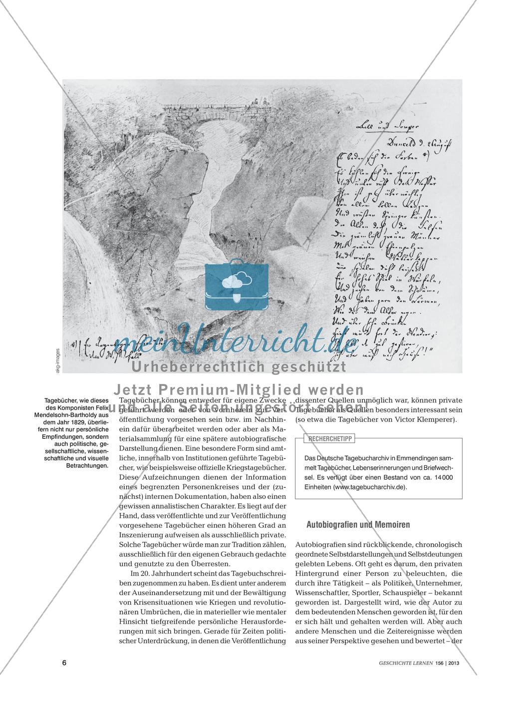 Selbstzeugnisse als historische Quellen aus fachdidaktischer und fachwissenschaftlicher Perspektive Preview 5