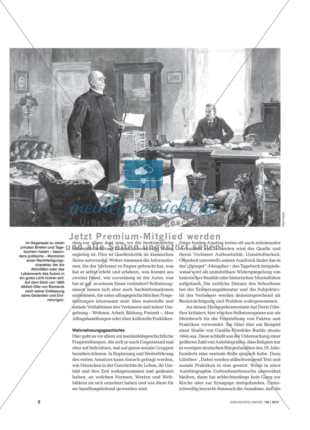 Selbstzeugnisse als historische Quellen aus fachdidaktischer und fachwissenschaftlicher Perspektive Preview 7