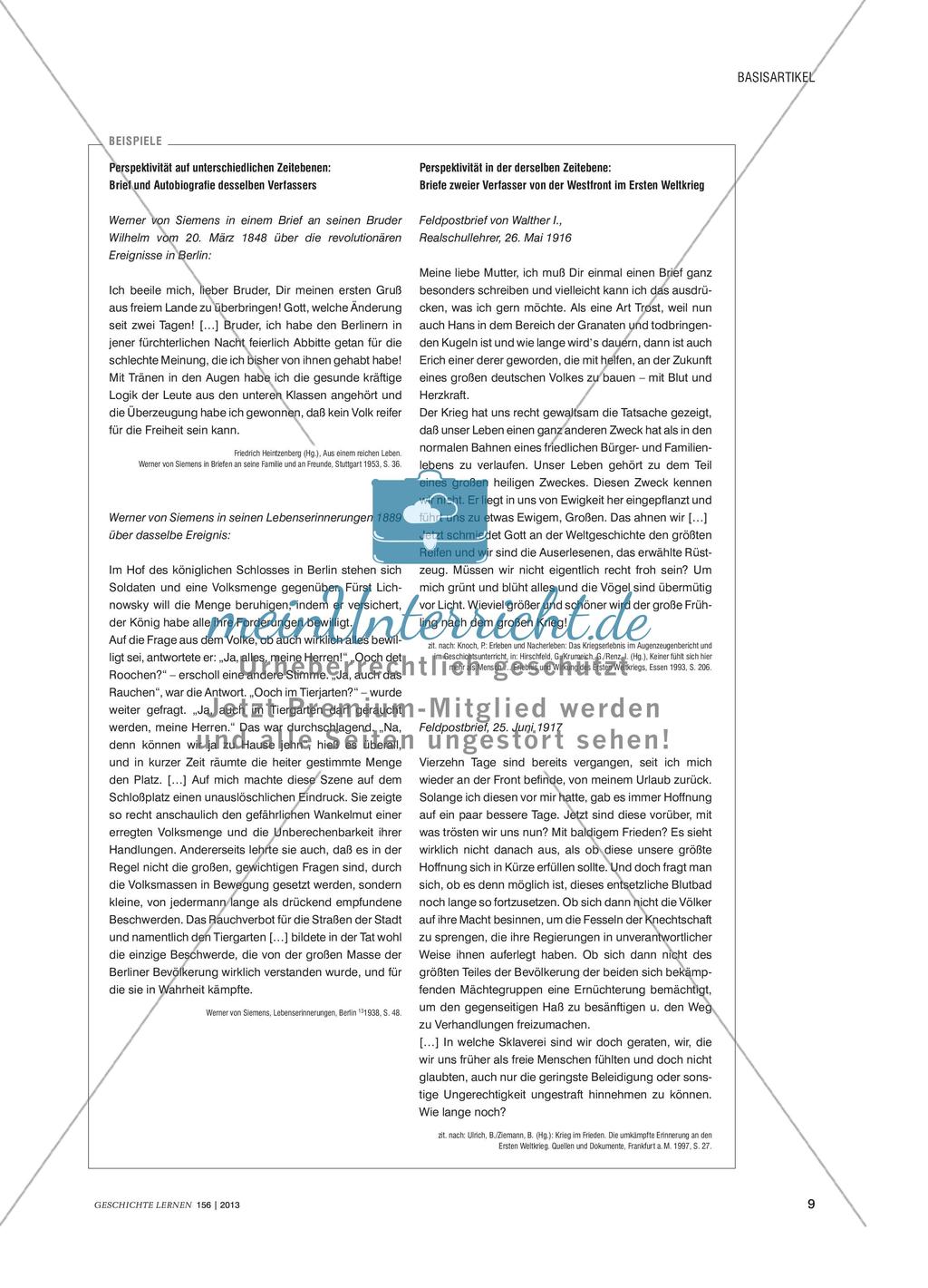 Selbstzeugnisse als historische Quellen aus fachdidaktischer und fachwissenschaftlicher Perspektive Preview 8
