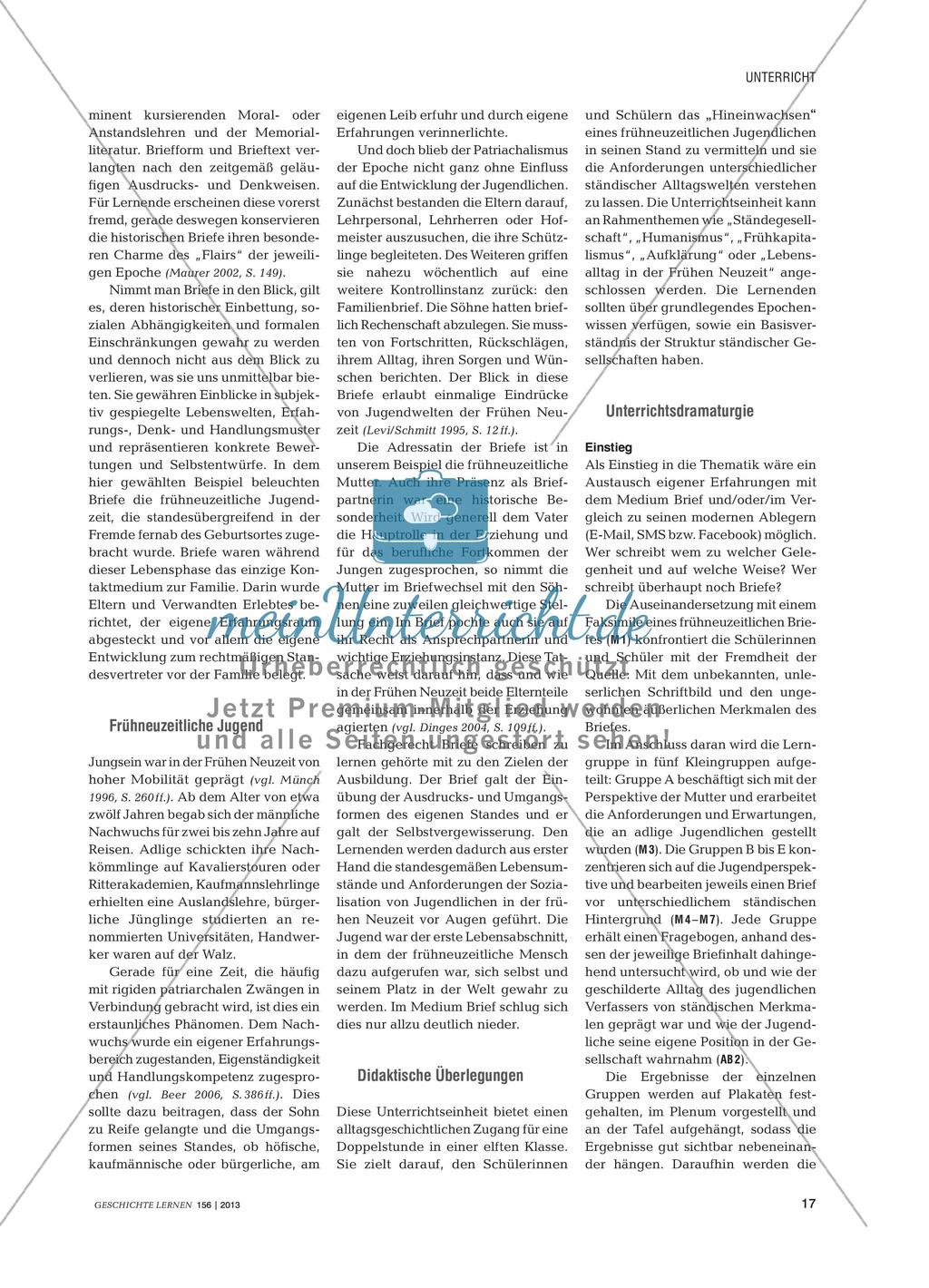 Briefe als Selbstzeugnisse: Analyse frühneuzeitlicher Jugendbriefe an Mütter Preview 2