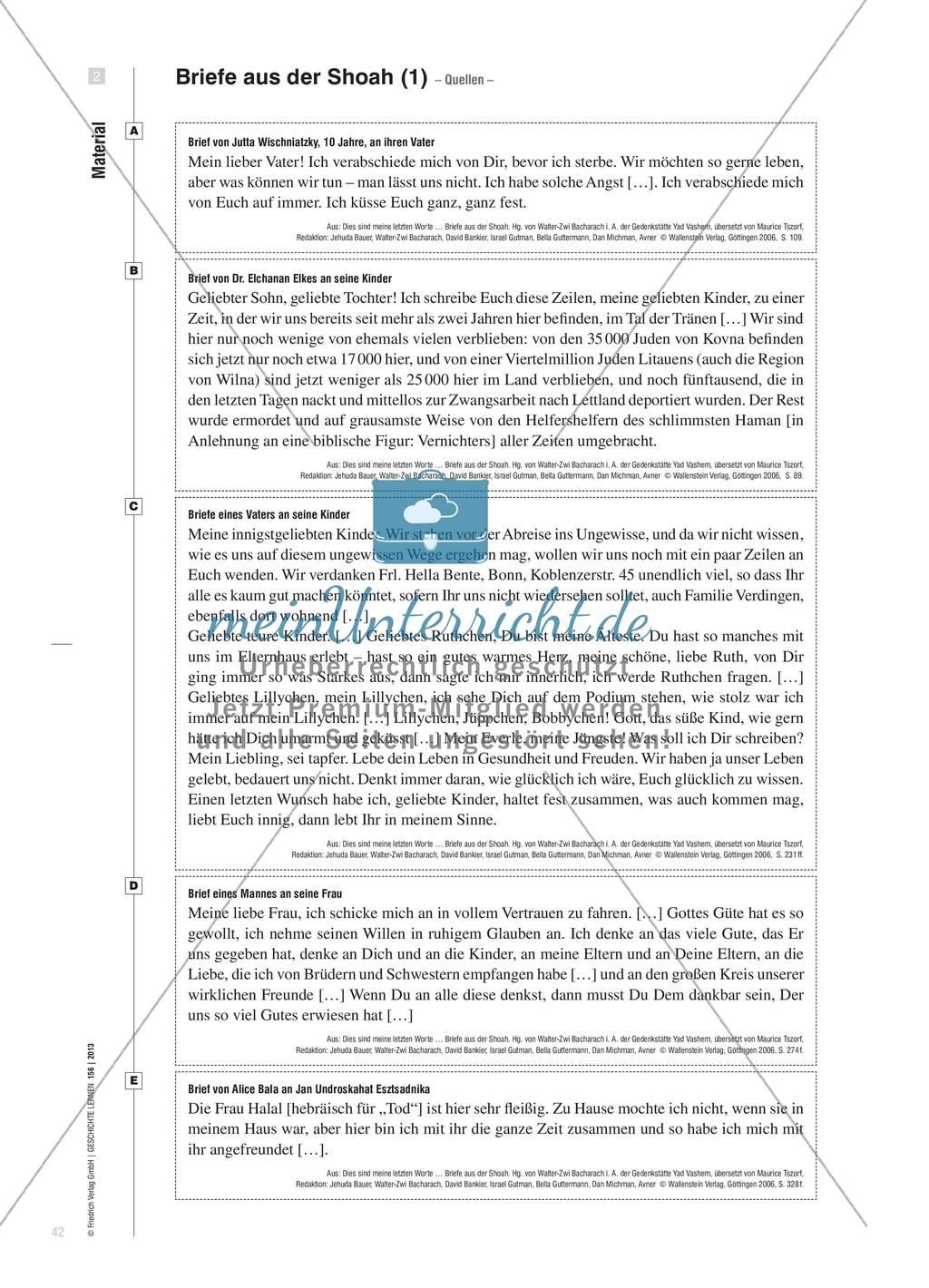 Abschiedsbriefe als Selbstzeugnisse: Analyse von Abschiedsbriefen aus den Vernichtungslagern und dessen Wirkung Preview 5