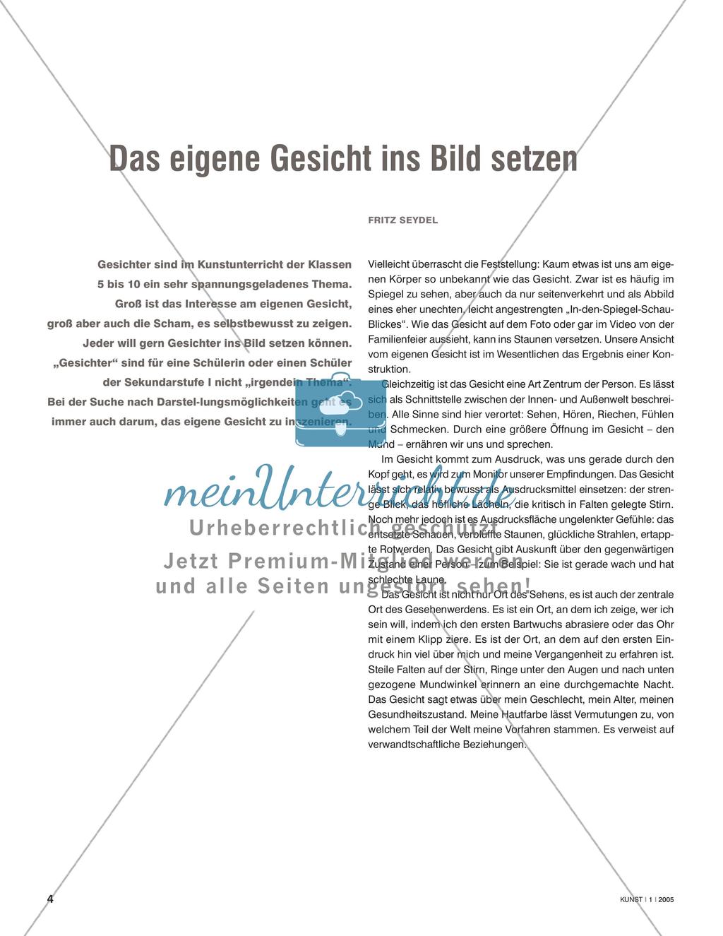 Das eigene Gesicht ins Bild setzen Preview 1