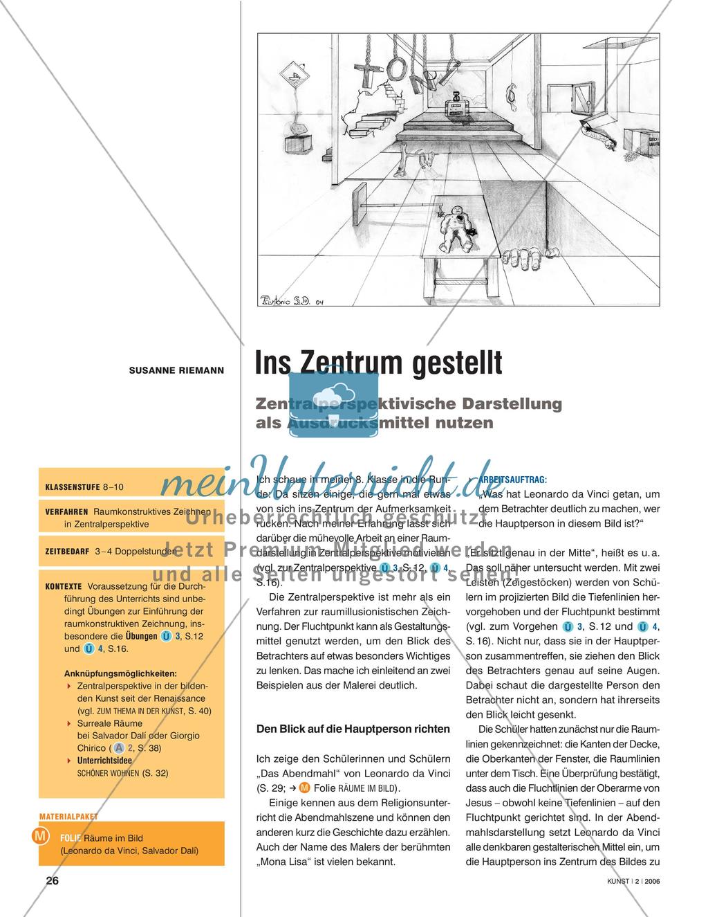 Ins Zentrum gestellt - Zentralperspektivische Darstellung als Ausdrucksmittel nutzen Preview 1