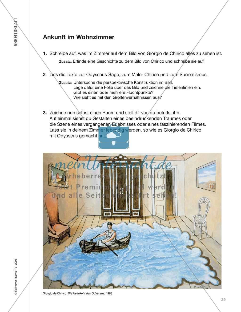 Wie kommt das Schiff ins Wohnzimmer? - Verfremdende Einrichtung von Räumen in der surrealistischen Malerei Preview 2
