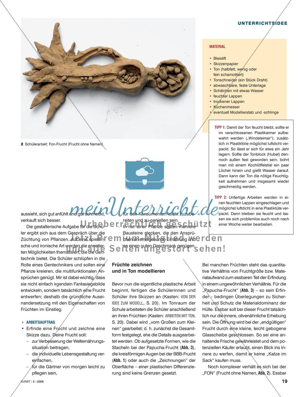 Garantiert frisch und saftig - Früchte erfinden und in Ton formen Preview 2