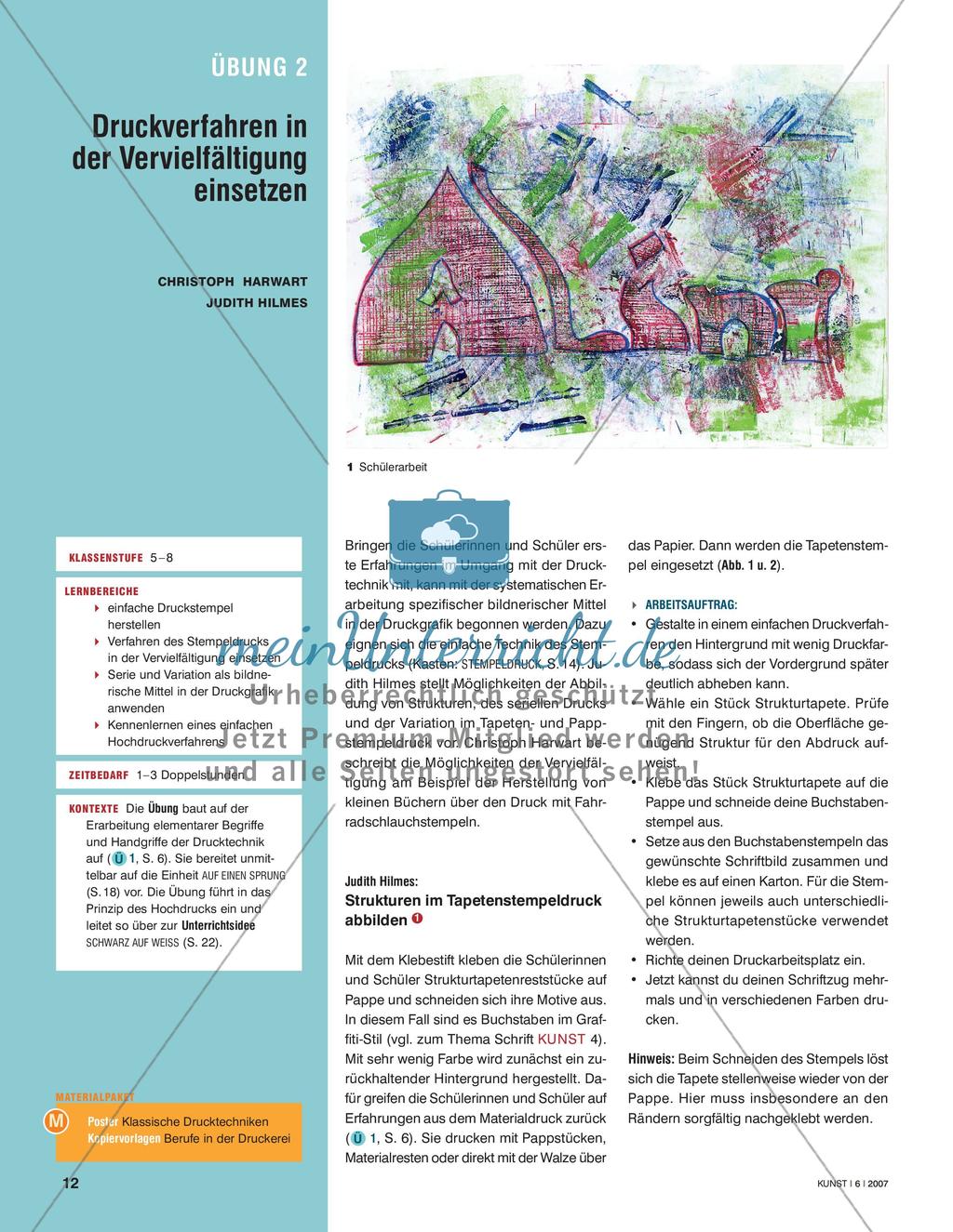 Druckverfahren in der Vervielfältigung einsetzen Preview 1