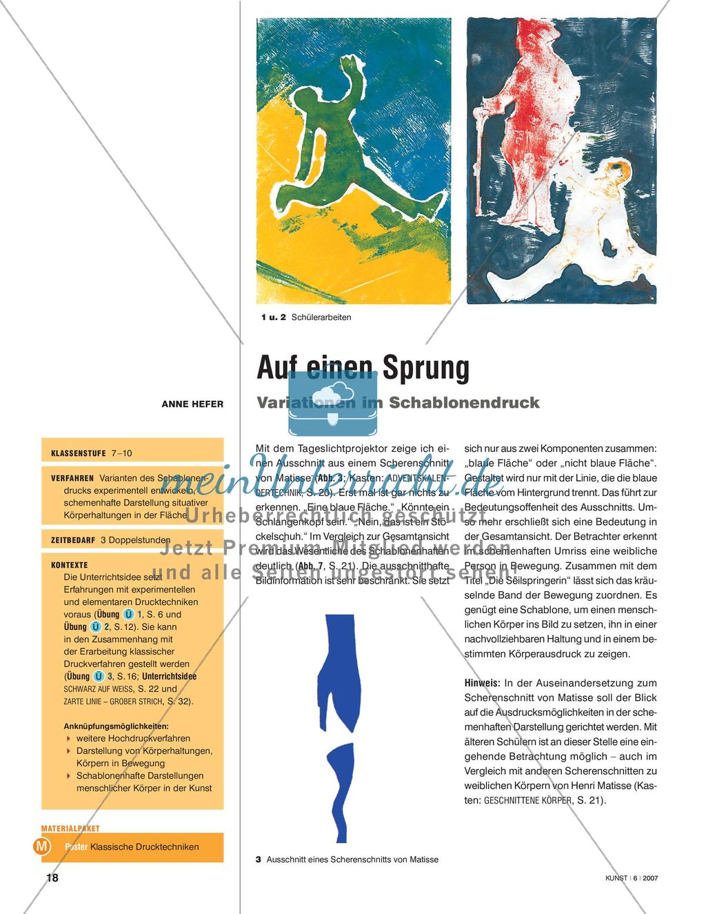 Auf einen Sprung - Variationen im Schablonendruck Preview 1