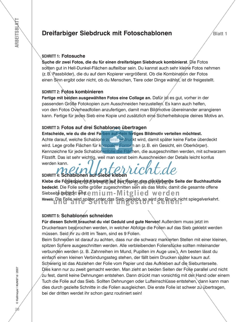 Zwischen Schludrigkeit und Perfektion - Siebdruck mit Folienschablonen Preview 3