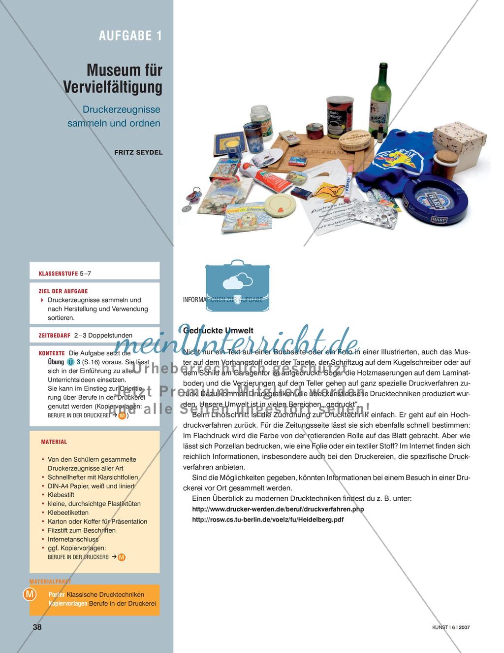 Museum für Vervielfältigung - Druckerzeugnisse sammeln und ordn Preview 1