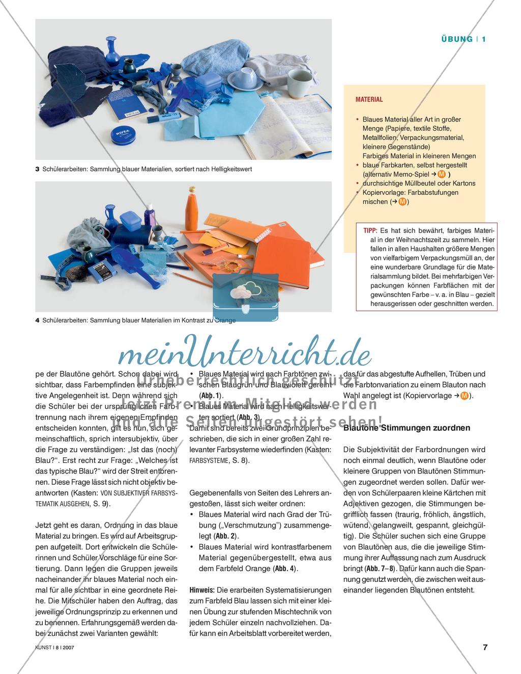 Blautöne ordnen Preview 2