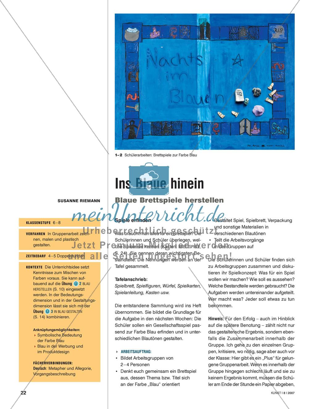 Ins Blaue hinein - Blaue Brettspiele herstellen Preview 1