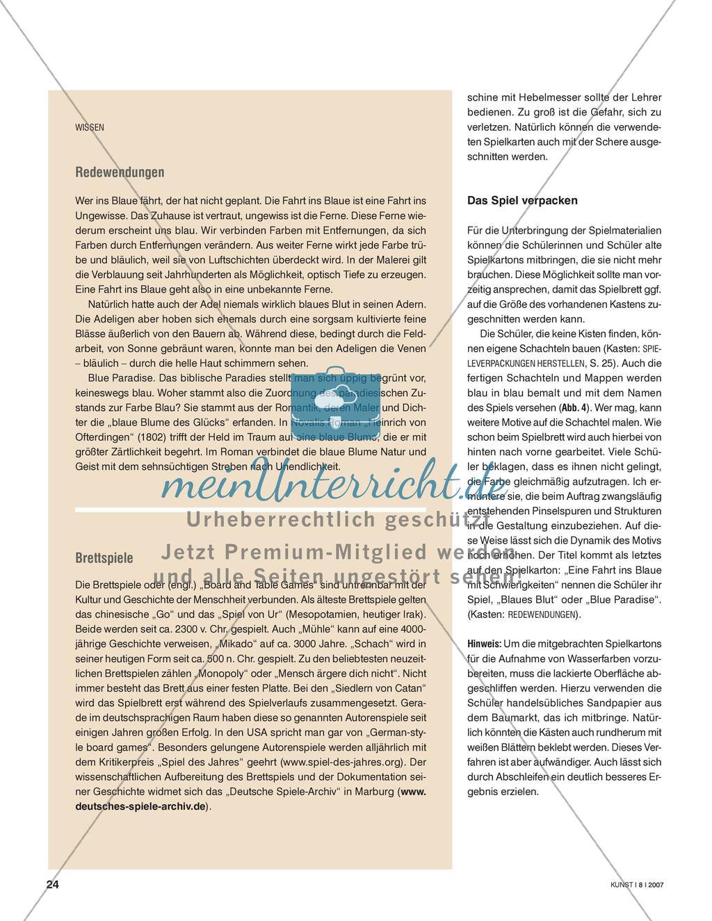 Ins Blaue hinein - Blaue Brettspiele herstellen Preview 3