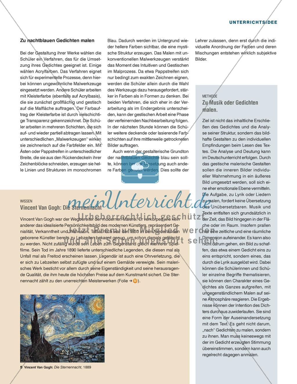 Nachtblaue Träume - Zu Gedichten malen Preview 4