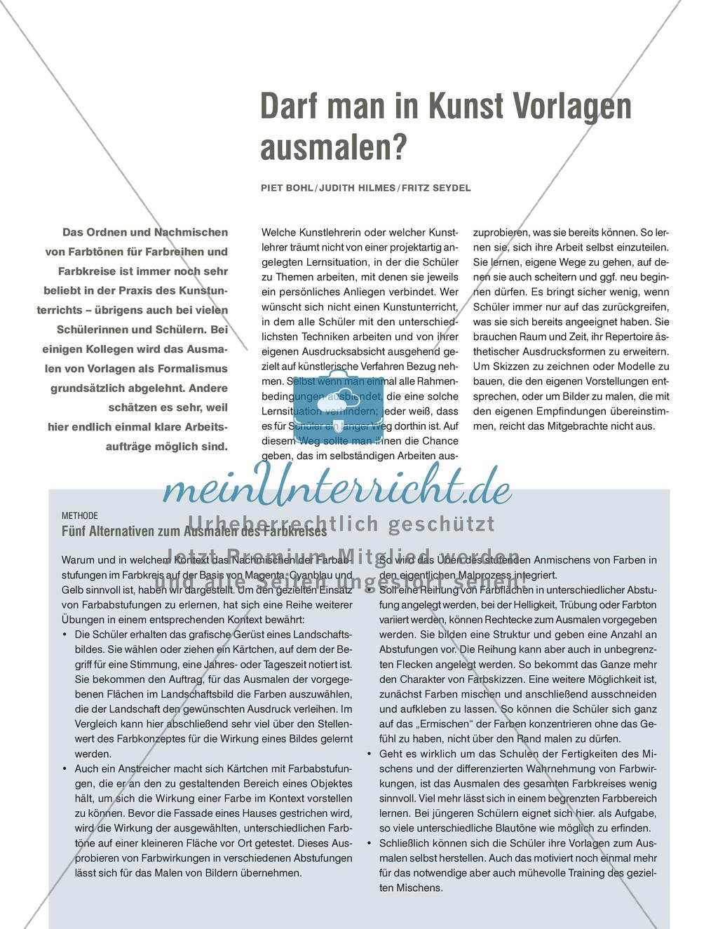 Darf man in Kunst Vorlagen ausmalen? Preview 1