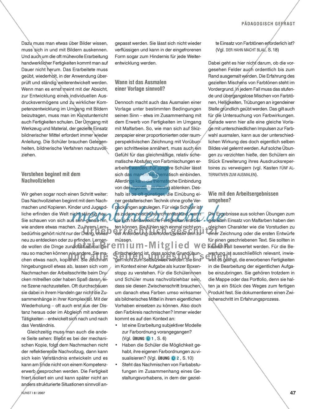 Darf man in Kunst Vorlagen ausmalen? Preview 2