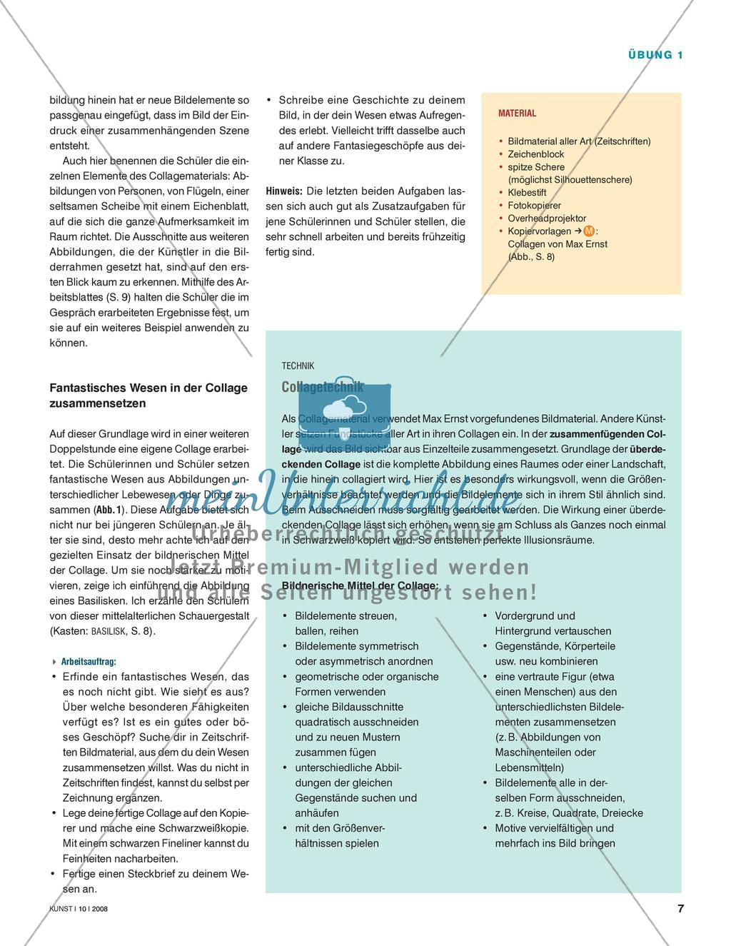 Traumbilder zusammensetzen - In Collageverfahren einführen Preview 2