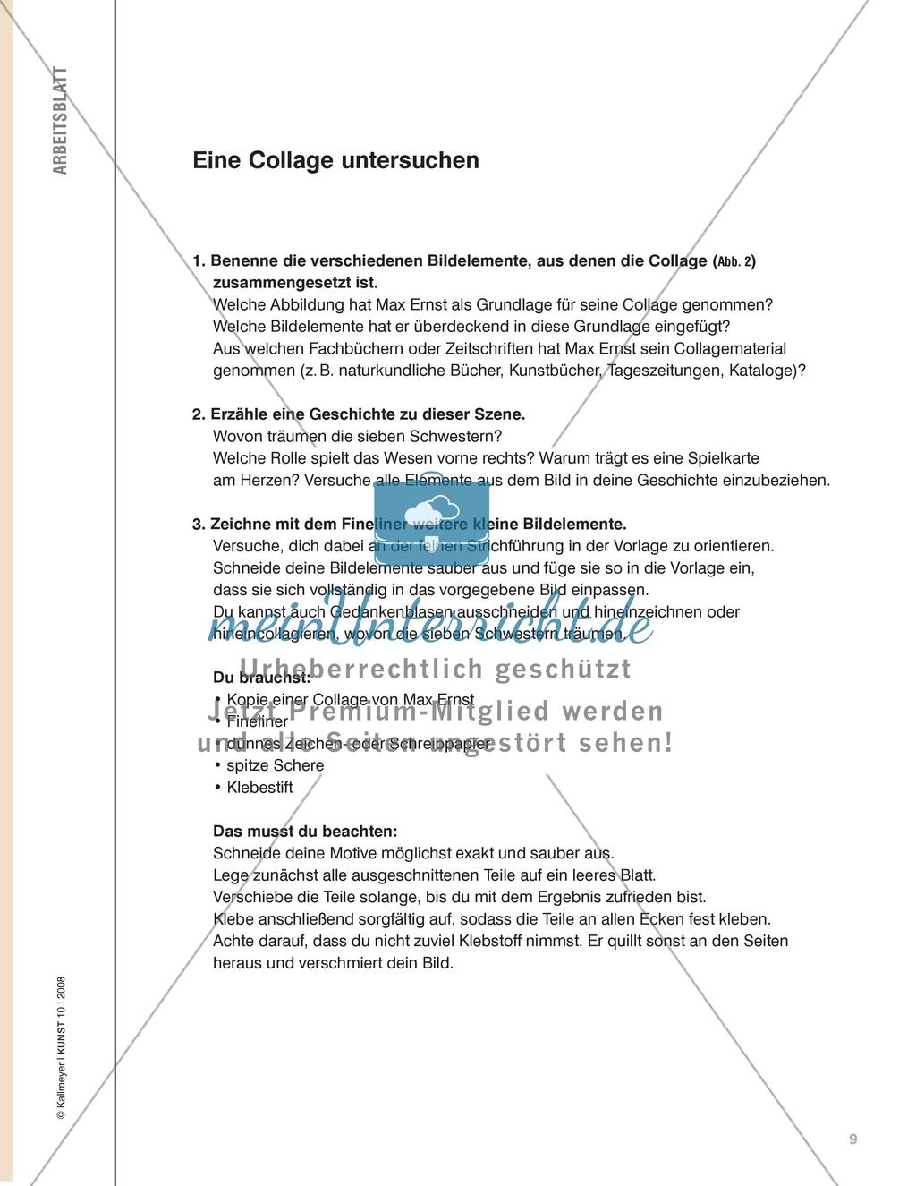 Traumbilder zusammensetzen - In Collageverfahren einführen Preview 4