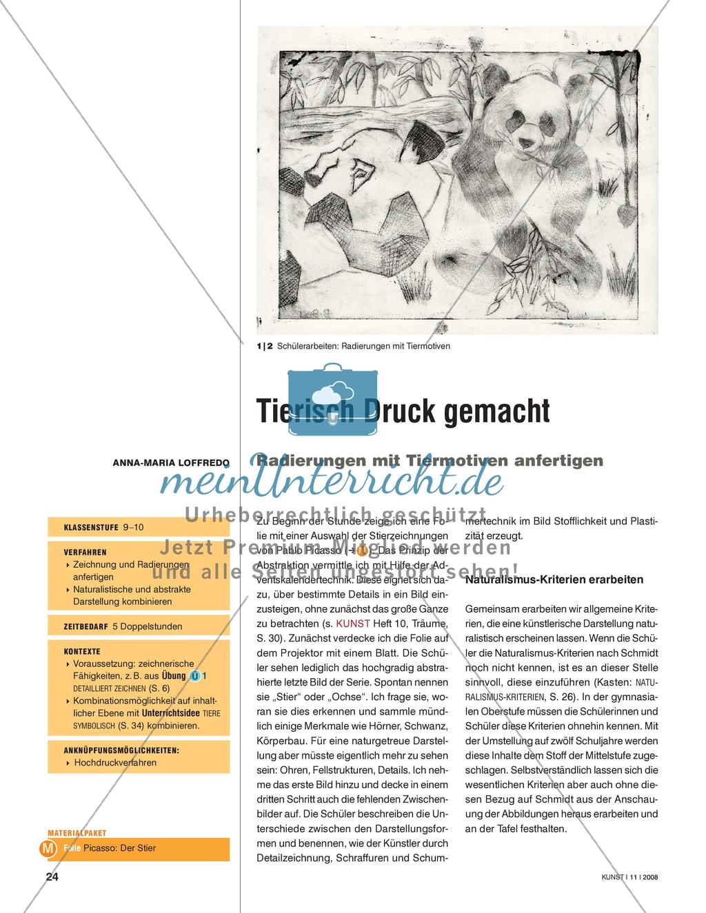 Tierisch Druck gemacht - Radierungen mit Tiermotiven anfertigen Preview 1