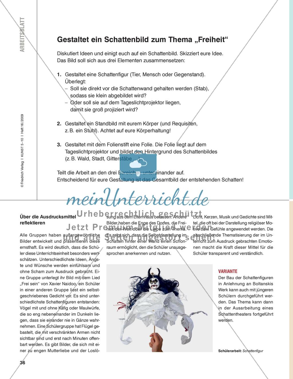 Licht und Schatten - Religiöse Gefühle in Schattenbildern gestalten Preview 3