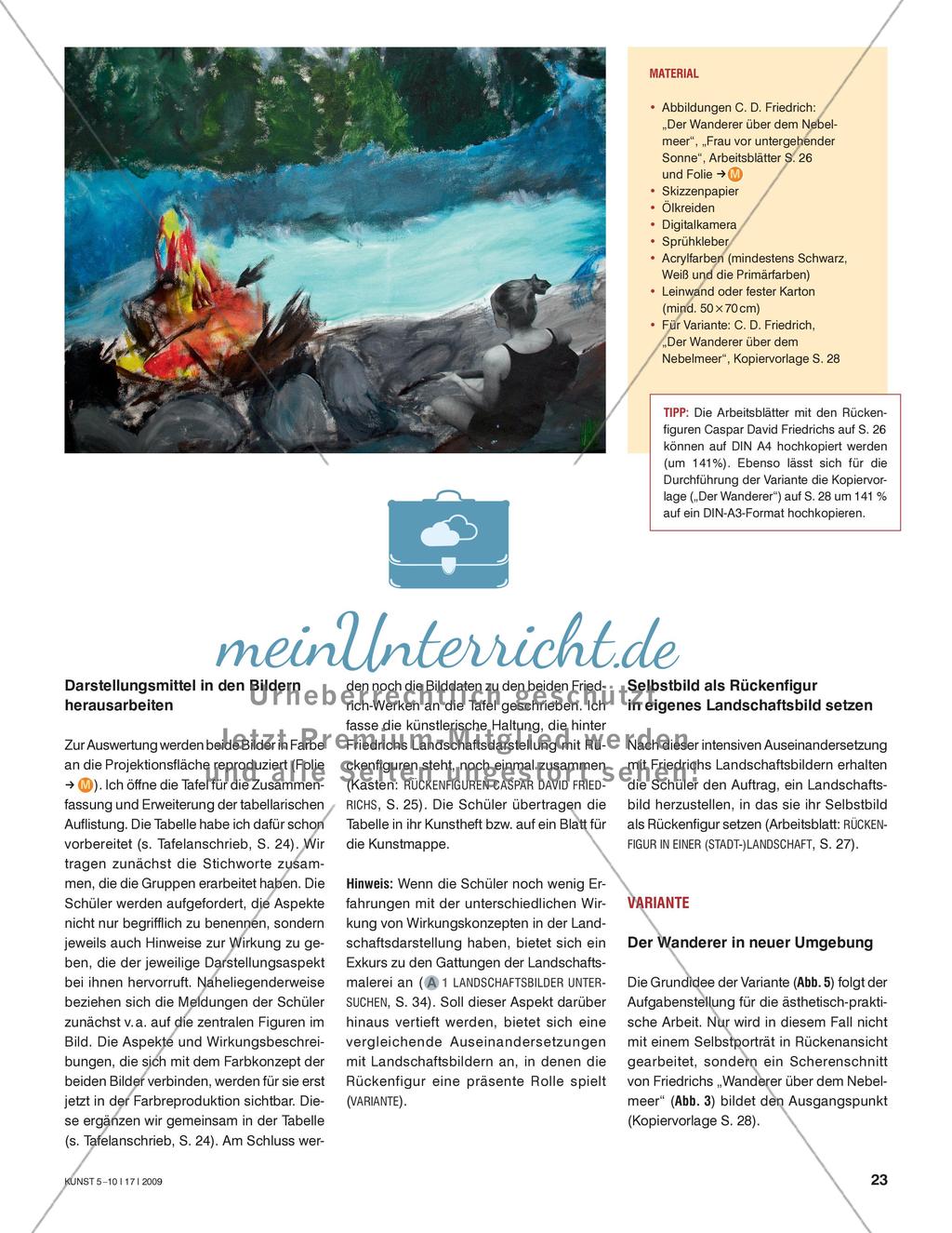 Von Sehnsucht erfüllt - Handlungsorientierte Annäherung an romantische Landschaftsmalerei Preview 2
