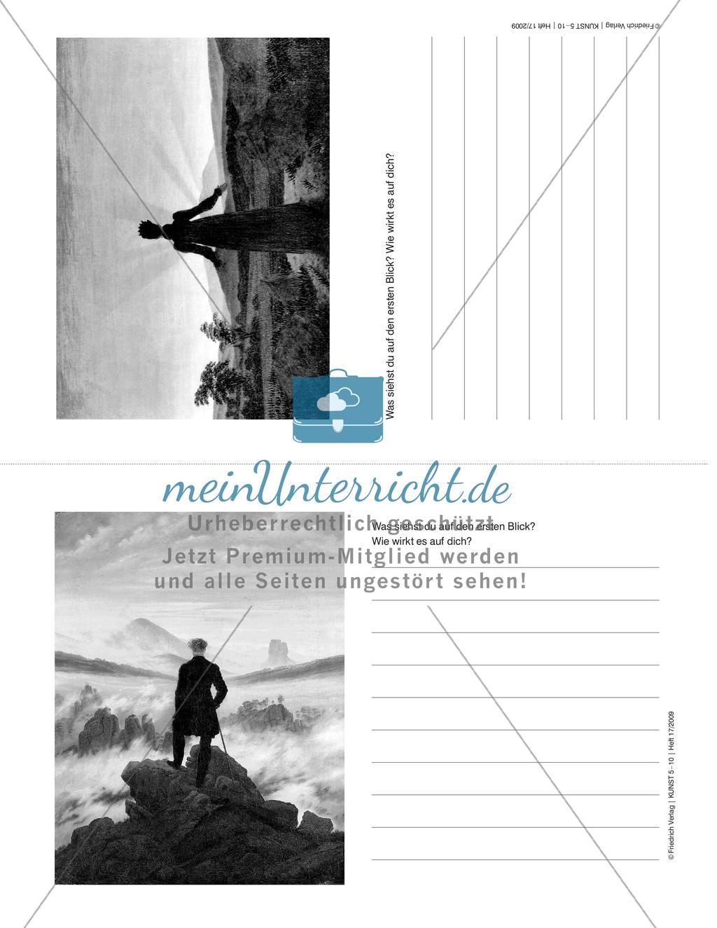 Von Sehnsucht erfüllt - Handlungsorientierte Annäherung an romantische Landschaftsmalerei Preview 5