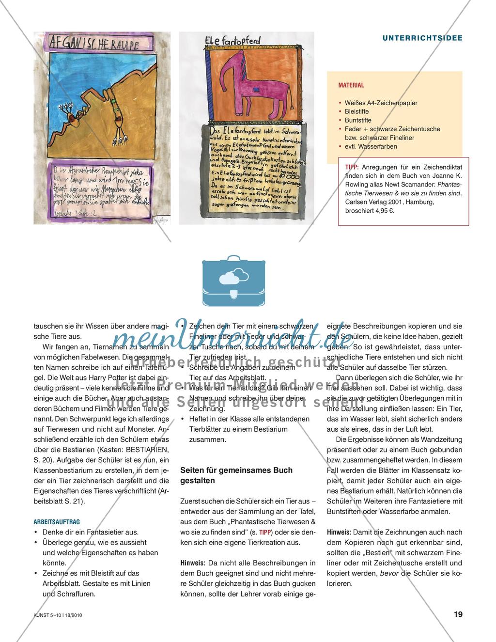 Von Krullzähnen und Schwertdrachen - Ein fantastisches Bestiarium zeichnen Preview 2