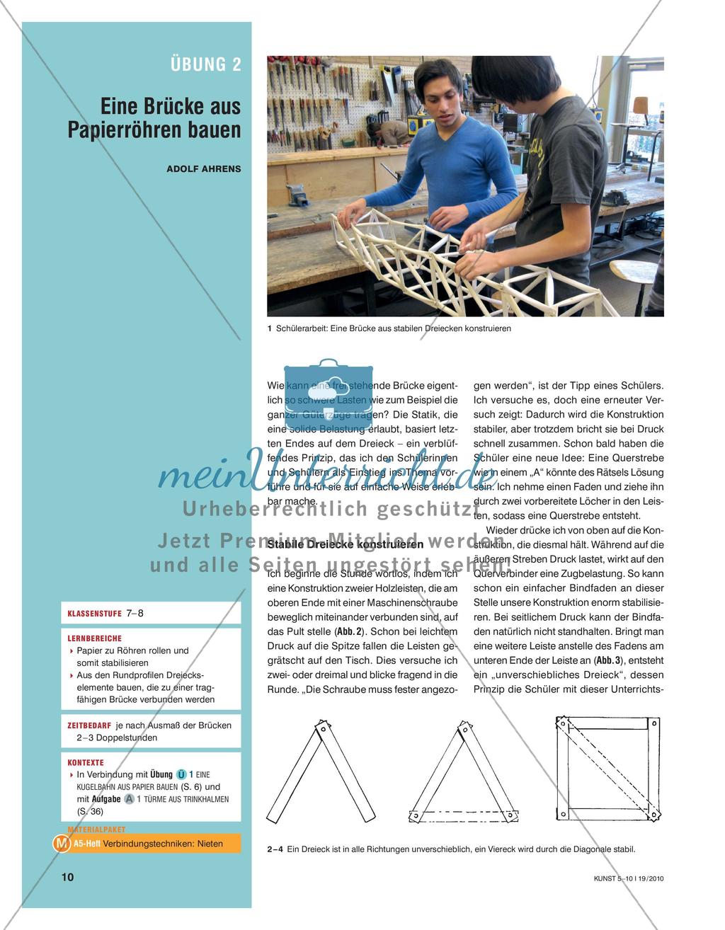 Eine Brücke aus Papierröhren bauen Preview 1