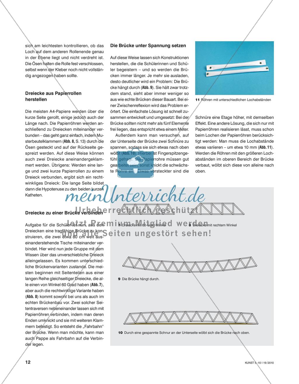 Eine Brücke aus Papierröhren bauen Preview 3