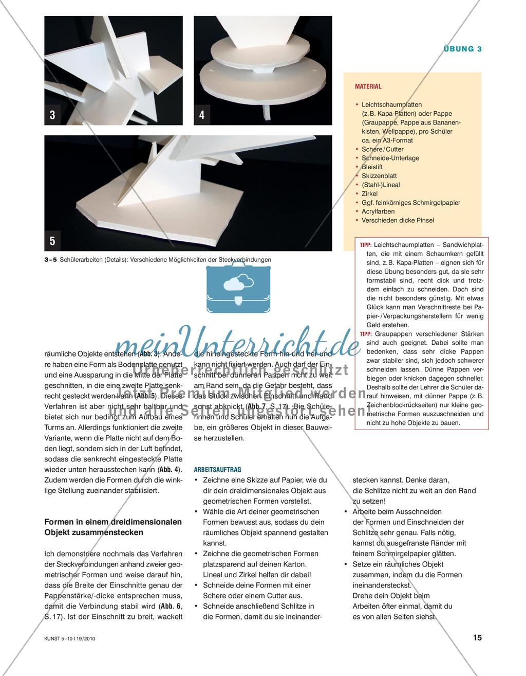 Ein Objekt aus geometrischen Formen zusammenstecken Preview 2